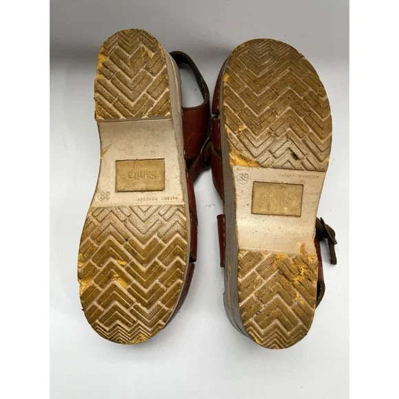 Sanita Rust Leather Clogs Women’s Size 39 - Picture 4 of 6